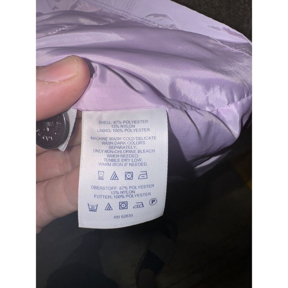 Lands End Women's Sz Medium 10-12 Purple Lightweight Trench Double Breasted - Picture 8 of 8